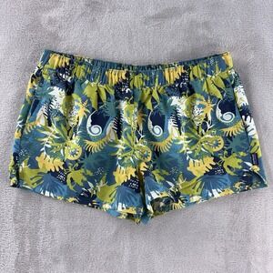 Patagonia Barley Baggies Shorts Womens Size Large Green Blue Outdoor